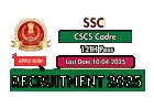 SSC CSCS Cadre Jobs 2025 - Apply Now