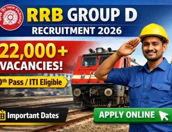 RRB Group D Recruitment 2026- 22,000+ જગ્યાઓ પર ભરતી, ઓનલાઈન અરજી શરૂ