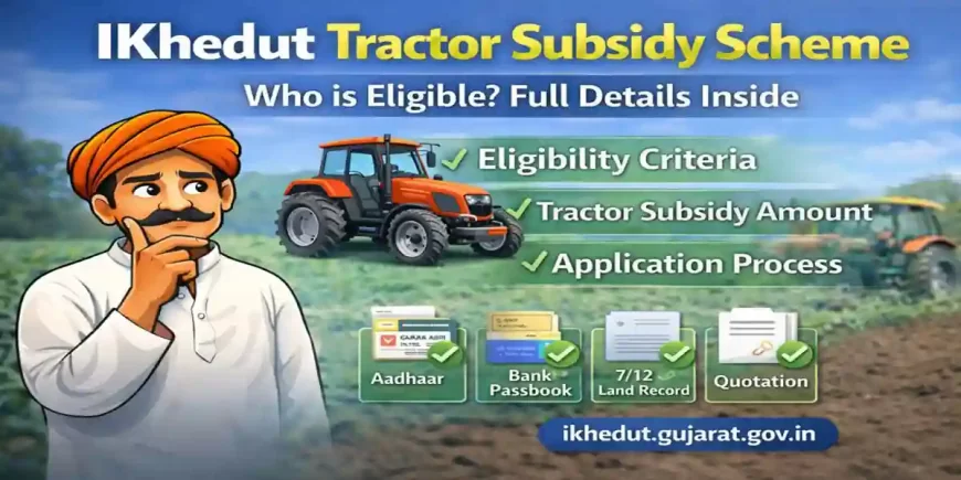 ટ્રેક્ટર સબસિડી યોજના 2026: ખેડૂતોને મળશે ₹60,000 સુધીની સહાય, જાણો અરજી કરવાની રીત